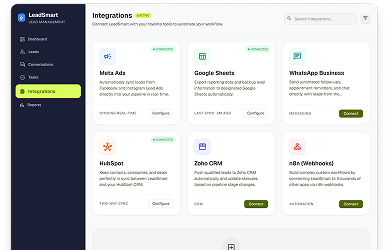 Integrations Screen